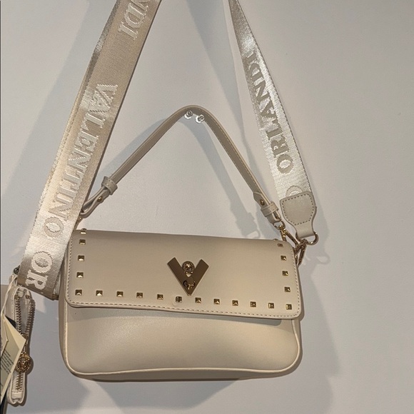 Valentino Orlandi Cream Studded Crossbody Bag - Picture 2 of 13